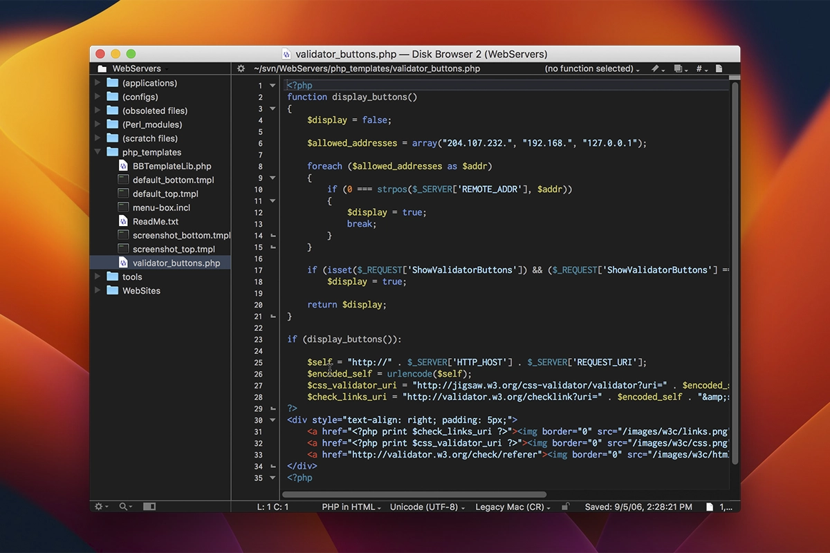 BBEdit screenshot 1