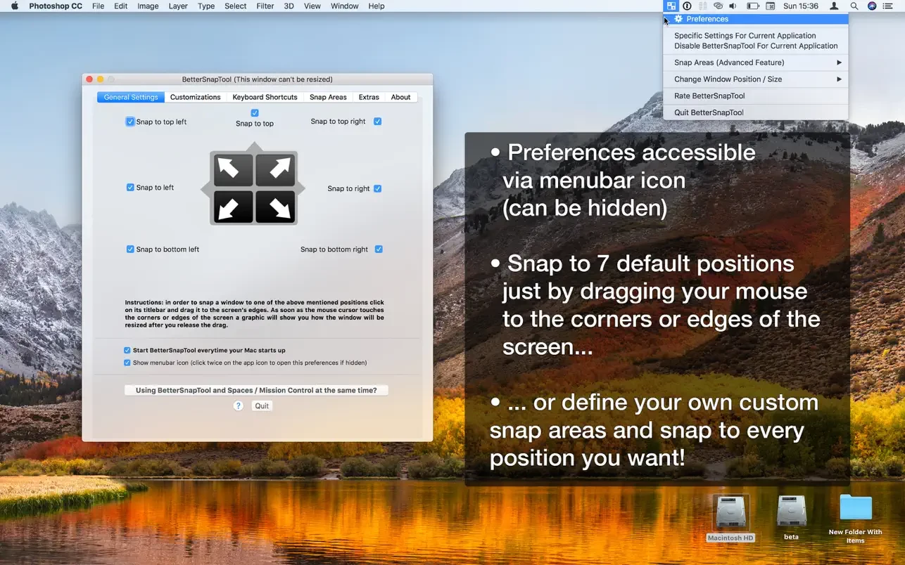BetterSnapTool screenshot 1