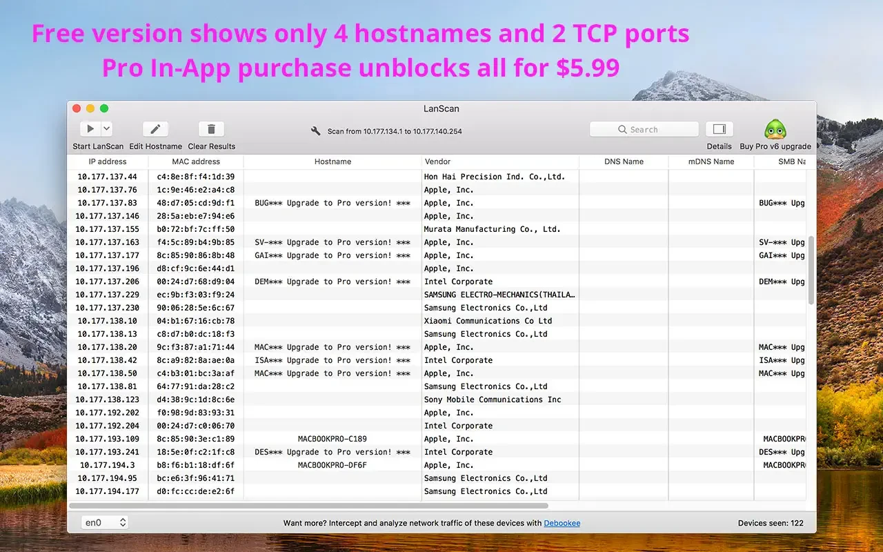 LanScan screenshot 1