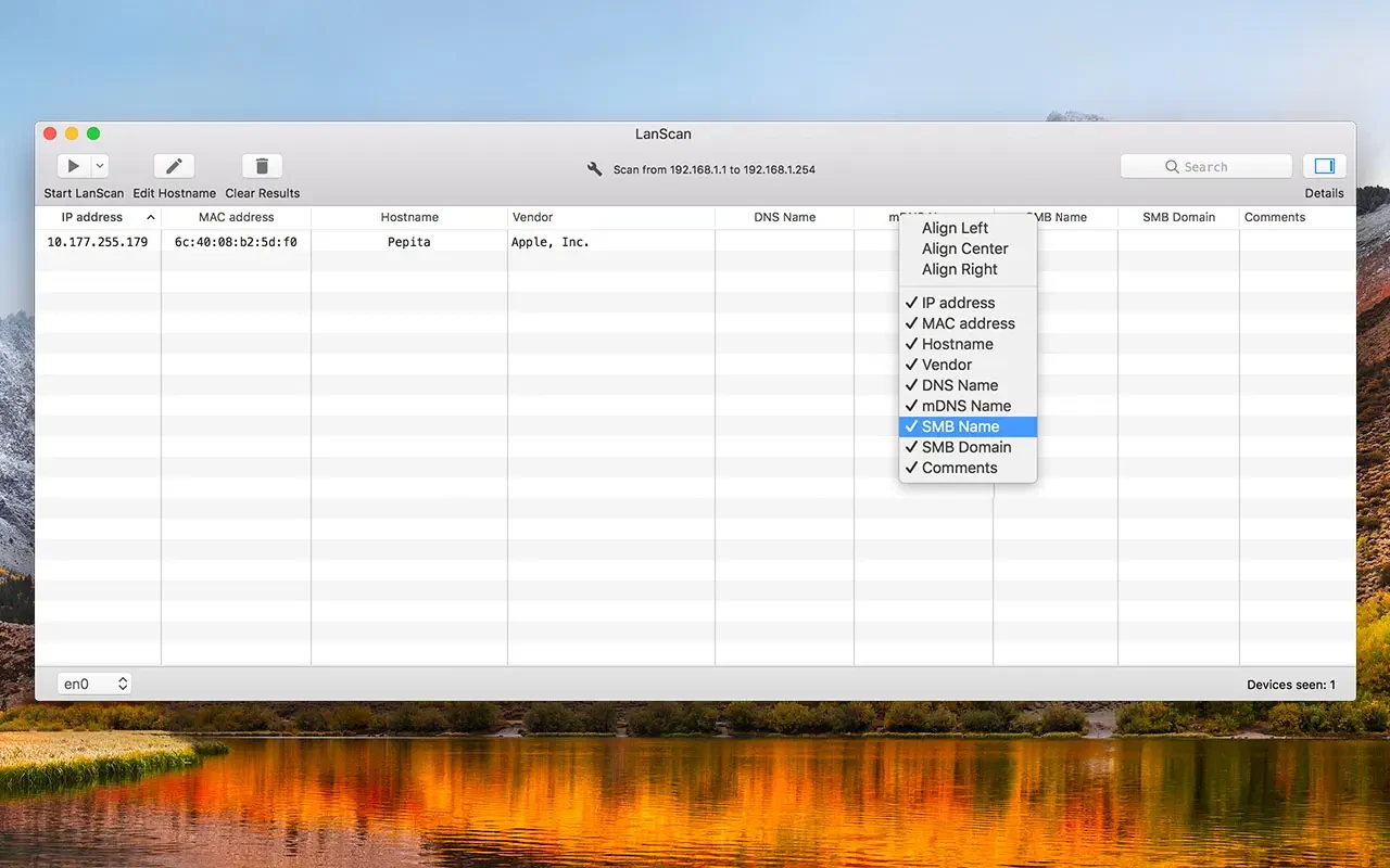 LanScan screenshot 3