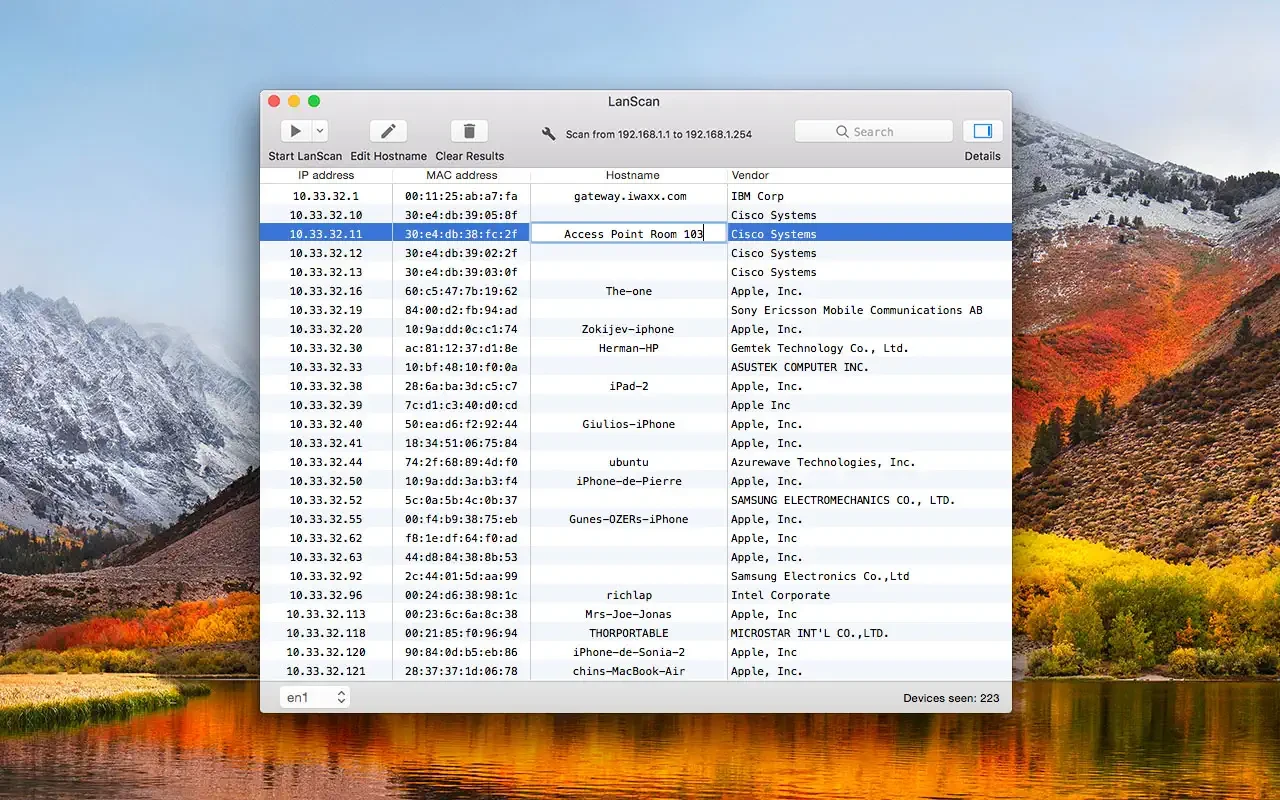 LanScan screenshot 4