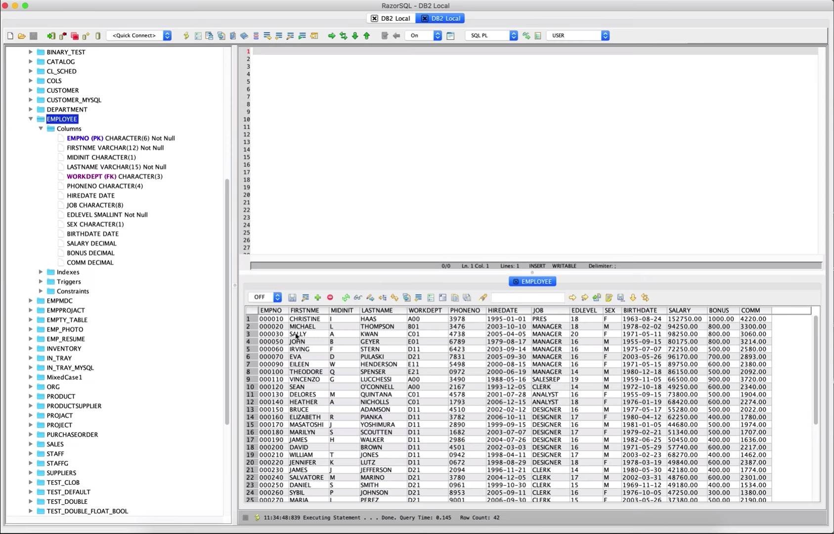 RazorSQL screenshot 2