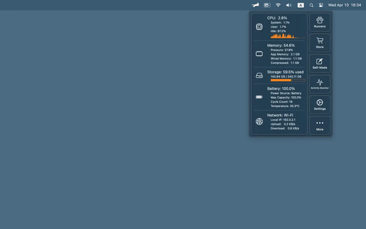 RunCat screenshot 1