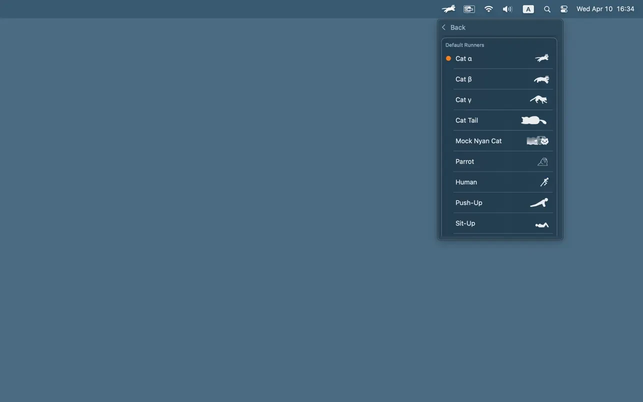 RunCat screenshot 2