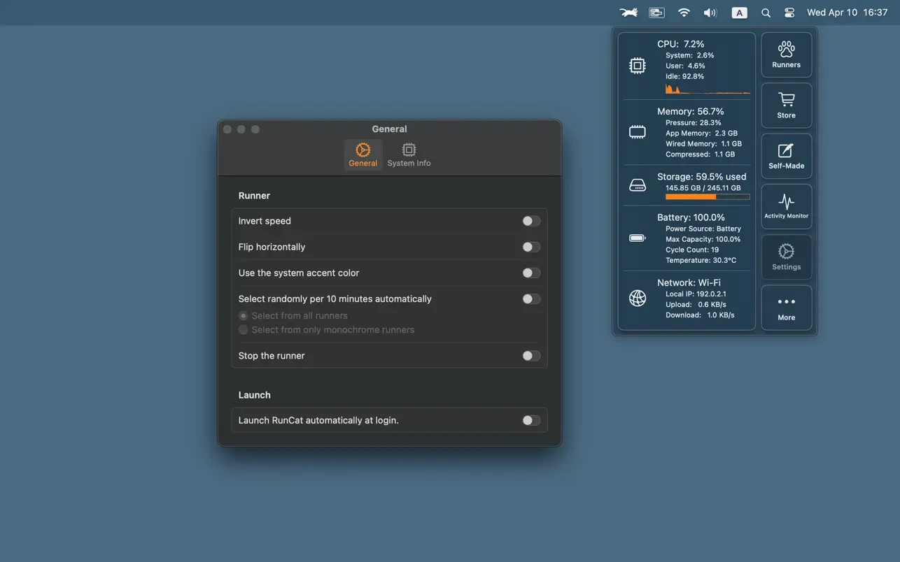 RunCat screenshot 5
