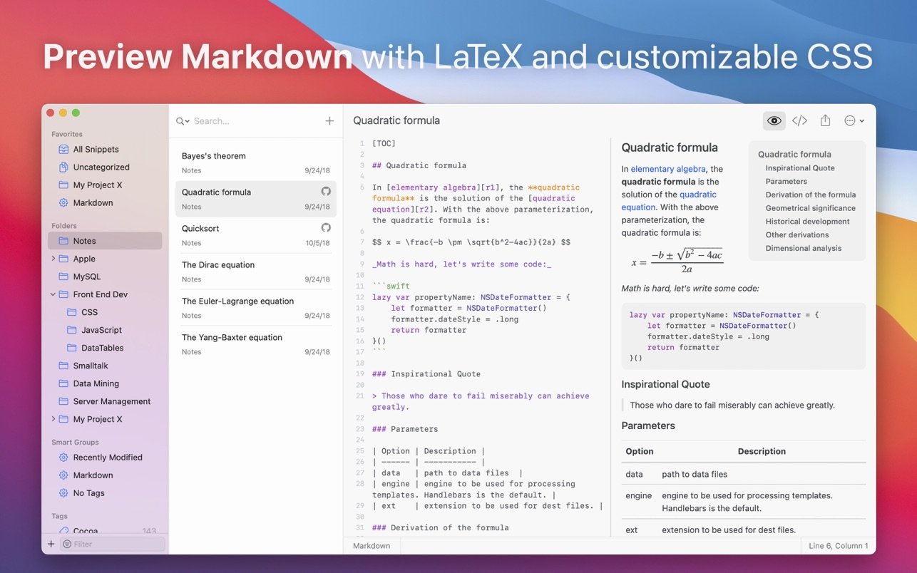 SnippetsLab screenshot 3
